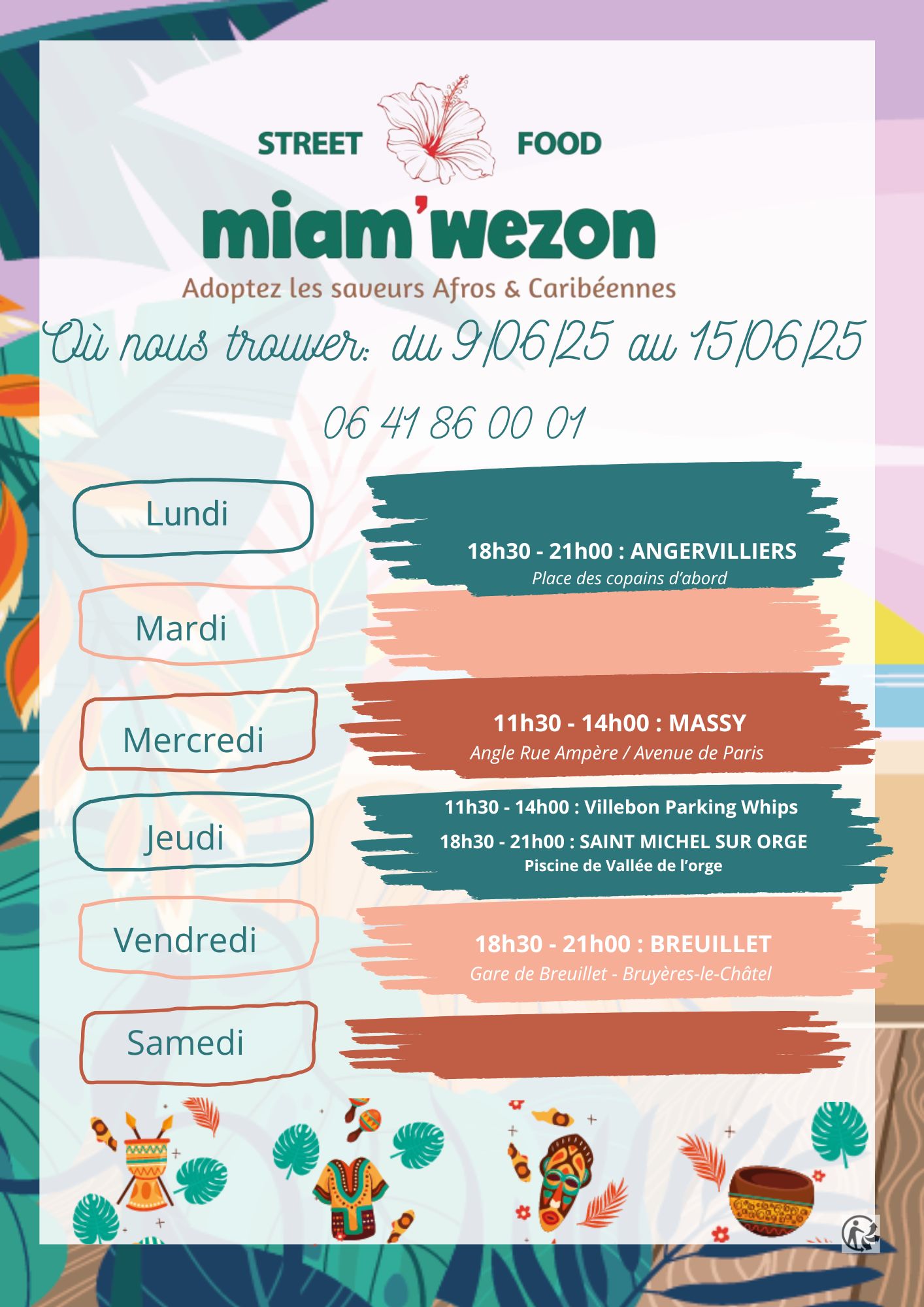 Semaine 9 juin 2025 Semaine 21 avril 2025